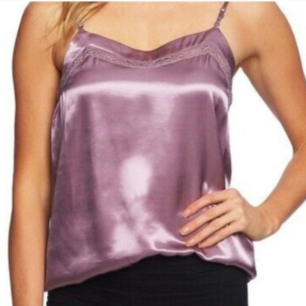 Nwt 1 State Silky Lilac Cami Top Size Xxl Crochet Trim